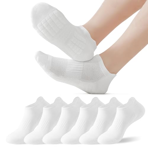 6 Pairs Breathable Mesh Ankle Socks, Seamless Thickened Socks, Arch Support and Reinforce, For Outdoor Activities