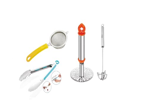 Ritu S.S. Tong & Potato Masher & S.S. Mixi & Tea Strainer For Rs. 268 @ 53 % Ritu S.S. Tong & Potato Masher & S.S. Mixi & Tea Strainer For Rs. 268 @ 53 %