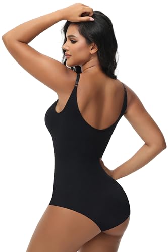 VIHTVIWE Bodysuit for Women Tummy Control Shapewear Body Shaper Seamless Spaghetti Strap Leotards