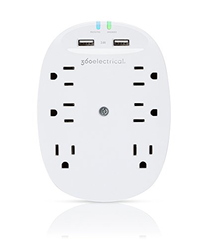 360 Electrical 360304 Studio Surge Protector, White