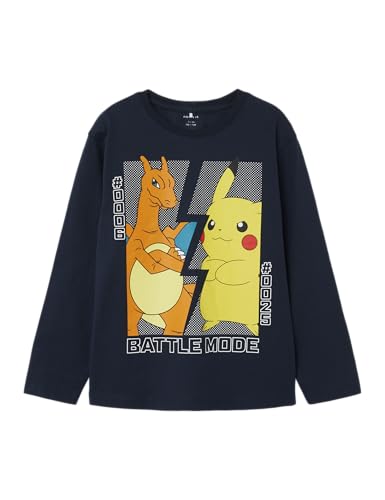 NAME IT NKMAMAS Pokemon LS NREG Top Box Noos Sky Camisa Manga Larga, Dark Sapphire, 146-152 para Niños