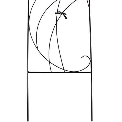 Sunnydaze 2-Piece Dragonfly Delight Design Garden Trellis For Climbing Outdoor Plants Set - Decorative Metal Garden Plant And Flower Trellis - 55-Inch Tall Each - Black #TOP6