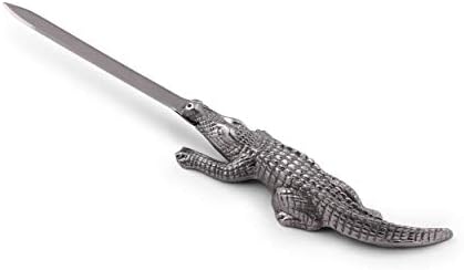 Arthur Court Aluminum Metal Alligator/Gator Steel Knife Office Sword Blade Hand Envelope Gift Letter Opener Office Gift for Gator Lover 11" Long image 5
