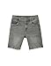 TUREFACE Grey Green Summer Denim Shorts for Men Slim Fit Lightweight Casual Fashion Washed Distressed Jean Shorts