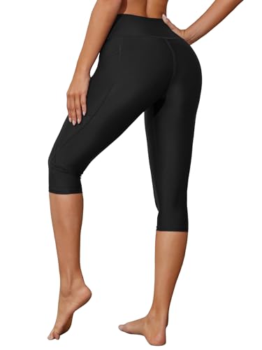 ATTRACO Swim Pants for Women High Waisted Swim Capris Swim Shorts Swimming Leggings2