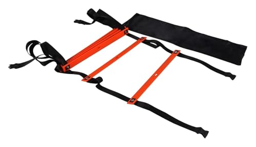 KEuLen Fussball Trainingszubehör, Koordinationsleiter, Fitness Jumping Ladder Footwork Sport Equipment, for Fußballtraining und Rugby Tennis Baseball Drills(6M)