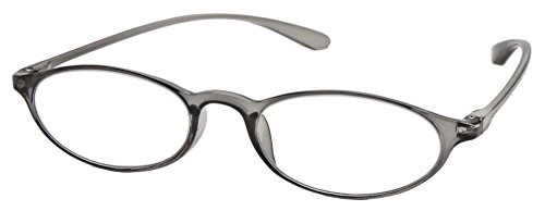 老眼鏡 ベルエクレール リーディンググラス 超弾性フレーム採用 クリアグレー +2.50