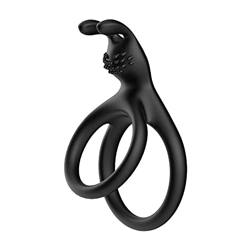 Anillo de Silicona de Doble retraso con Cabeza de Conejo para Hombre