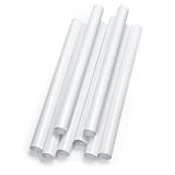 Radiator Pipe Covers White Insulation 15mm; 19.5cm Long Snap On PVC Plastic Cover; Pack of 8 Customizable Radiator Collars Sleeves
