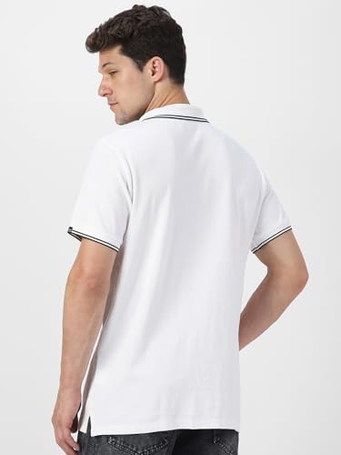 Image of Urbano Fashion Men's Solid Slim Fit Half Sleeve Cotton Polo T-Shirt
