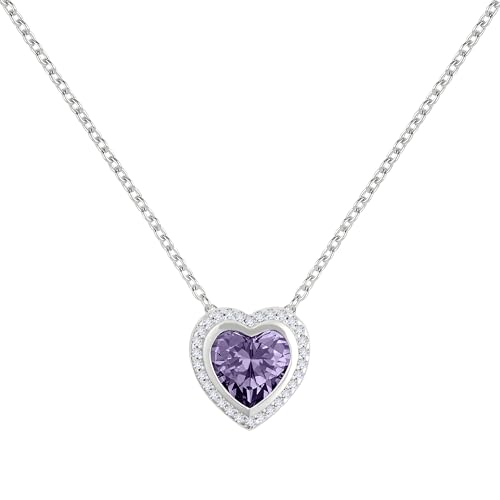 Collier femme Radley en argent et cœur violet, le cadeau romantique idéal