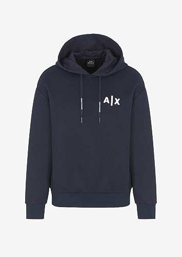 Armani Exchange Men's Jacquard Fleece Classic Simple Logo Pullover Hoodie Sweatshirt3