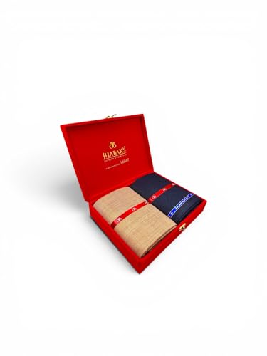 Image of JHABAK'S Unstitched Cotton Blend Solid Shirt & Trouser Fabric - 2.25 m Shirt Cloth - 1.20 m Pant Piece