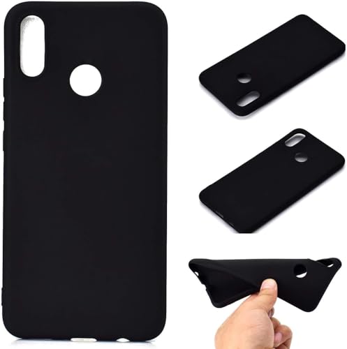 Case Compatibile con Huawei Y6 (2019) MRD-LX1F Dual Custodia per Honor 8A Cover per Huawei Y6S JAT-L41 Custodia Cover Protezione flessibile Gel Silicone TPU Morbida Matte Soft Slim (Nero)