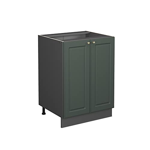 Vicco Kitchen base cabinet Fame-Line, Green-Gold Country House, 60 cm without worktop, for combination with other modules from the Fame-Line series