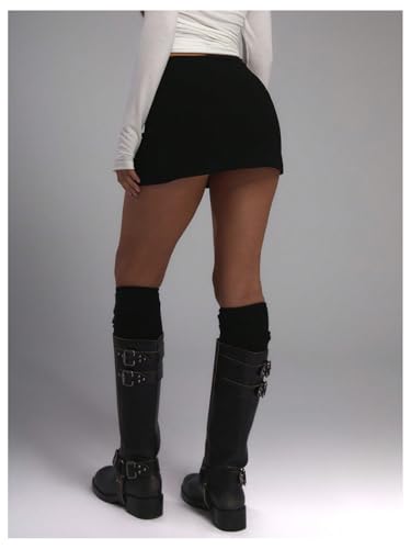 Women's Mini Skirts Elastic High Waisted Bodycon Short Skirt Casual Pencil Skirt for Womens2