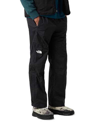 The North Face Men's Antora Rain Pant - Breathable & Waterproof Hiking Pants, Elastic Waistband, Adjustable Drawcord, TNF Black-NPF, Medium