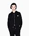 Armani Exchange Women's Icon Logo Cropped Zip Hoodie, Black, X-Large
