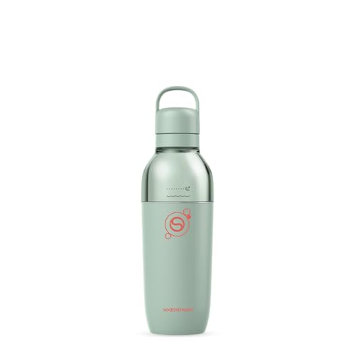 sodastream Easy Mix - Borraccia Menta per bevande frizzanti da 0,7 l, mantiene le bevande calde o fredde per 6 ore, compatibile con macchine per acqua frizzante