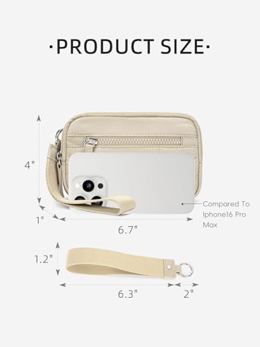 Image of WESTBRONCO Wristlet Wallets for Women - RFID Blocking Quilted Nylon Phone Wallet, Card Holder Purse for Travel & Everyday Use