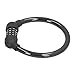 POCREATION 4-Digit Lock Cable, Bike Lock High Security Alloy Lock, Convenient to Carry, Service Life, Antirrobo Bicicleta Gemelas for Cycling Outdoors, Cable Locks for Outdoors (Black)
