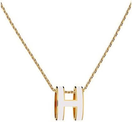 Classic Letter Design 18K Gold Plated Womens Necklace Colorful Color Optional Women's Pendant