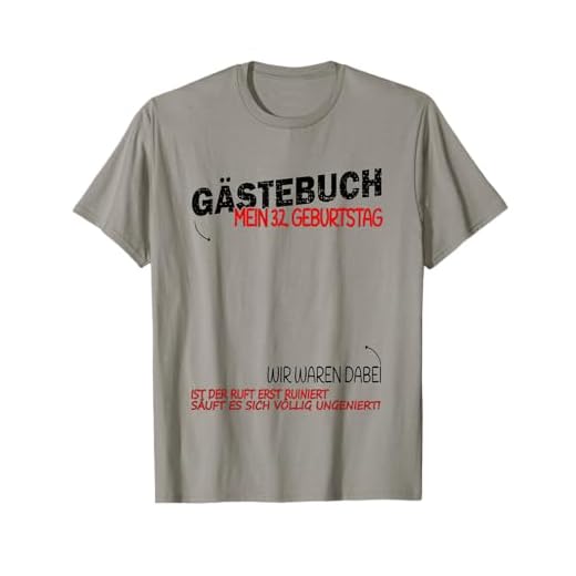 32 cumpleaños libro de visitas lista de invitados 32 años Camiseta