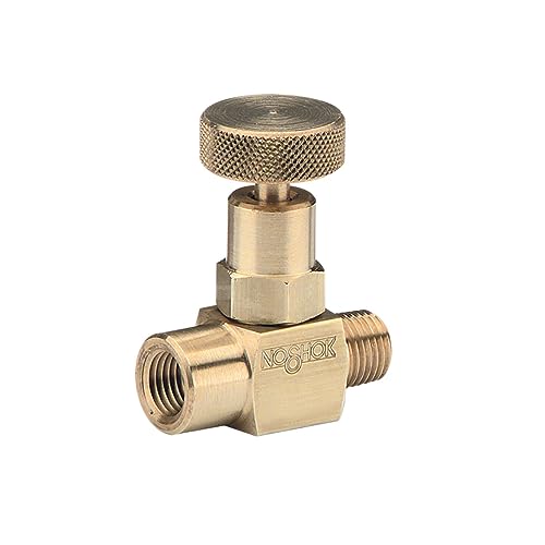 Mini Valve, Hard Seat, 1/4 NPT Male - 1/4 NPT Male, Brass, 0.172
