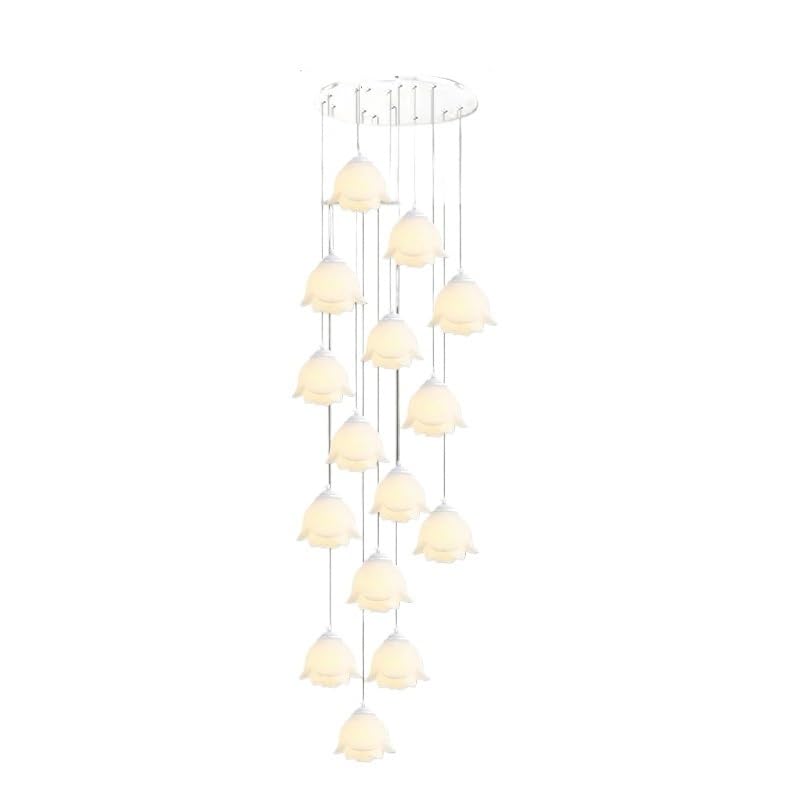 Genérico Lámpara de techo, Lámparas colgantes LED modernas for decoración del hogar, ideales for escaleras y salones. Iluminación interior colgante for sala de estar(15 head,Warm White)