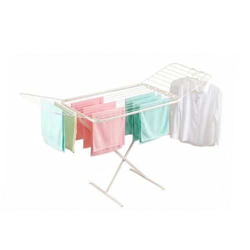 Genérico Tendedero Plegable De Piso,Soporte Giratorio For Ropa con Alas Laterales Plegables,Capacidad De Carga 110 Lbs,para Balcón Interior Y Exterior