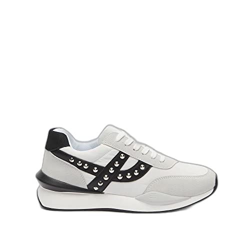 Image of shoexpress Womens Embellished Sneakers with Lace-up Closure Running Shoe
