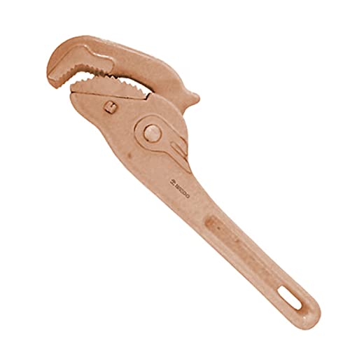 WEDO Non-Sparking Universal Wrench, Spark-free Safety Multifunctional Pipe Wrench,Beryllium Copper,Non-Magnetic,DIN Standard, BAM & FM Certificate,10'', 250mm