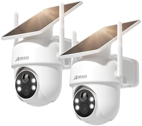 ANRAN 5MP FHD Camara Vigilancia Exterior Solar, 2.4GHz WiFi, Cáma...