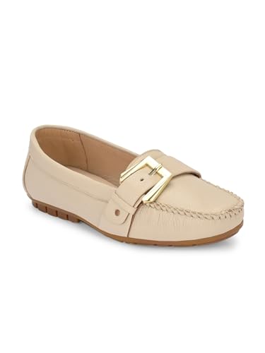 Image of egoss Lady Boss X Premium Genuine Leather Loafer Casual Shoes for Women-LG-15