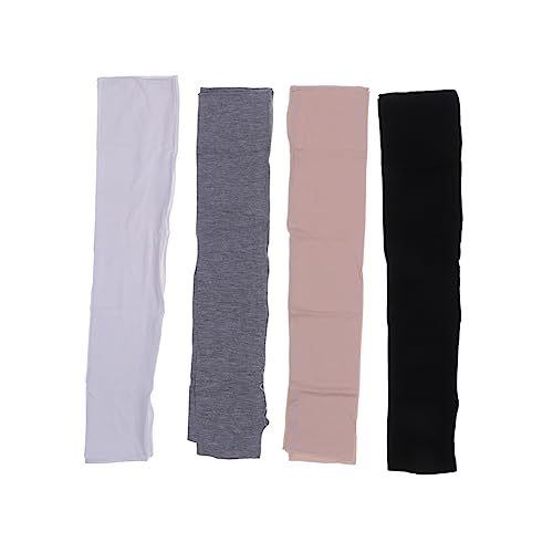 Guantes de protección solar UV largos Healeved sin dedos negro y gris 4 pares