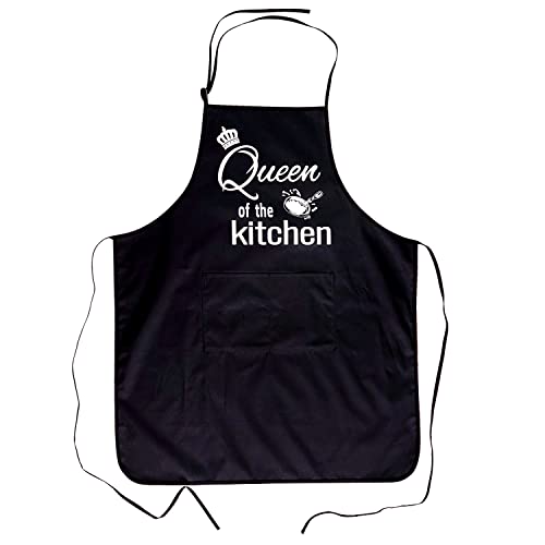 Funny Husband & Wife Apron Set,Balck Aprons With 2 Pockets-Kitchen Couples Gift Set For Engagements,Weddings, Anniversaries And More-Valentine's Day,Christmas,Thanksgiving-Bbq Grilling Cooking Apron #TOP6