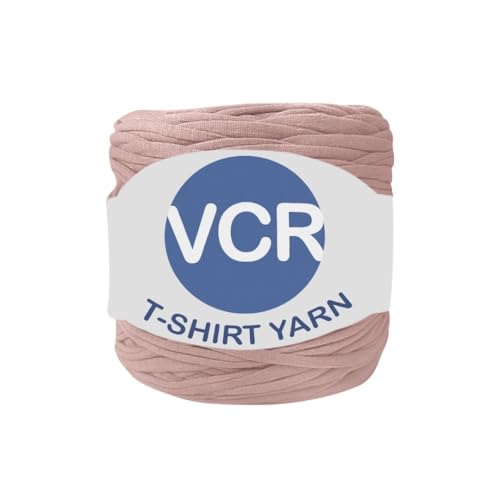 Image of VCR Soft Mauve Big T-Shirt Yarn, 100 Meters Length, Recycled & Fashionable Craft Yarn, Pack of 1, Suitable for Crochet, Knitting & DIY Bags, Baskets, Cushions & Home Decor Projects