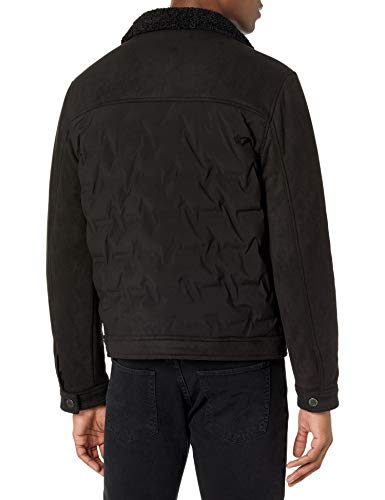 KARL LAGERFELD Men's Sherpa Collar Trucker Jacket2