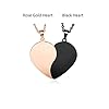 Zysta Customized Heart Puzzle Matching Necklaces for Couples Boyfriend Girlfriend Women Men Yinyang Couples Necklace Pendant Engraved Stainless Steel Yinyang Pendant Jewelry Gift Set #2