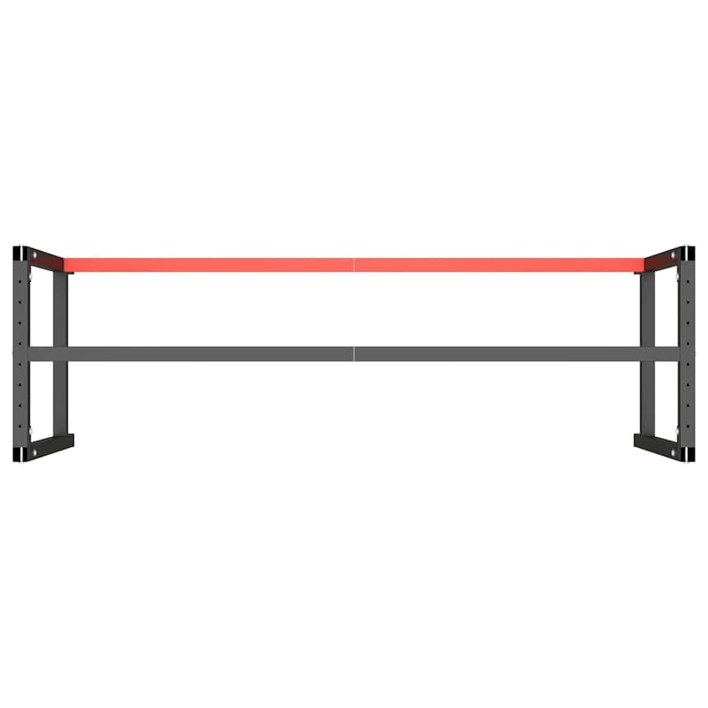 Rama stołu roboczego Metal czarny matowy czerwony 180x57x79 cm