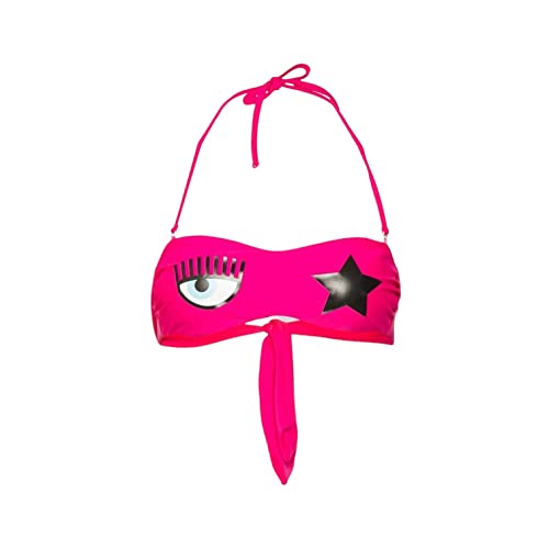 Chiara Ferragni bikini fuchsia pour femme, haut de maillot modèle 231V7A5712, taille S
