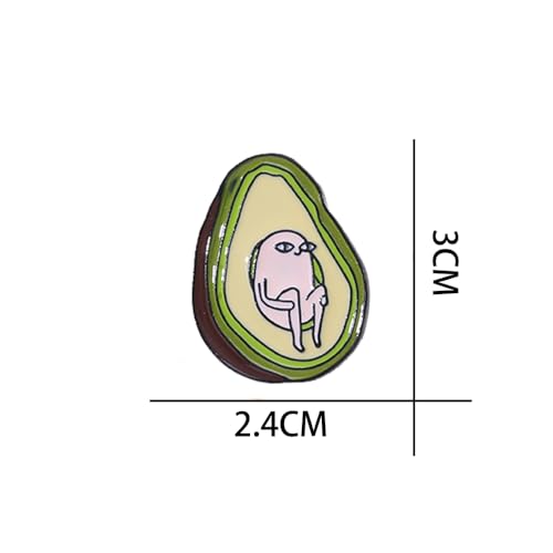 A Little Person Sitting In Avocado Brooch Lapel Pin Metal Enamel Delicate Brooch Pin Accessory for Backpack Clothes Hat Decoration Badges for Women Men Girls Kids Gift2