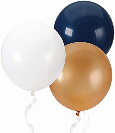 18-Inch Large Balloons Big Ballons-Black Yellow Red Latex Giant Round Helium Balloon Graduation Wedding Bridal Decorations Birthday Party Boy Baby Shower Decor 15pcs Lasting Surprise