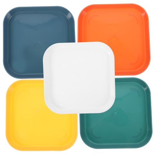 Toddmomy 5個猫用フードボウル 軽量 製 ペット給餌用浅皿 堅牢なデザイン かわいい猫皿 ねこちゃんのおやにも