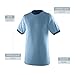 Augusta Sportswear Mens Ringer T-Shirt â€“ Soft Jersey Knit Tee with Contrast Collar, Cuffs, and Classic Set-in Sleeves GI Light Blue/Navy