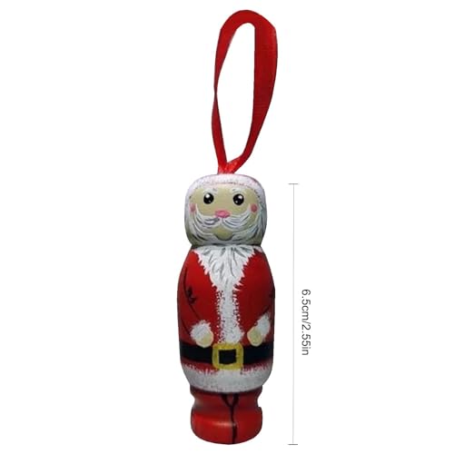 Père Noël en bois déco rigolote et ornement sapin personnalisé - 8