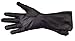 VISTOSO Premium Gauntlets Medieval Costume Cosplay Long Cuff Genuine Leather Gloves (Black, Large)