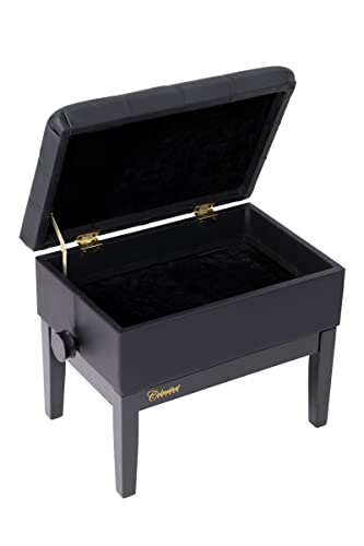 Colmann France – Banquette Piano Luxe Grand Concert à réglage hydraulique avec très Grand Coffre de Rangement, Noir - Les Beatles, Paul McCartney, John Lennon, RIngo Starr, George Harrison Colmann France – Banquette Piano Luxe Grand Concert à réglage hydraulique avec très Grand Coffre de Rangement, Noir – Image 4