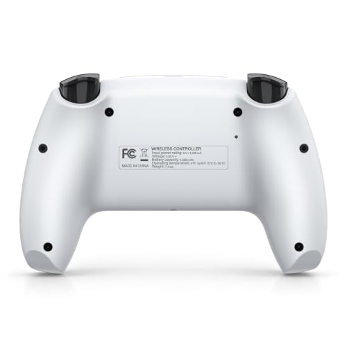 Image of MOOGOLE Wireless Controller Compatible with PS5, PC, MAC & Mobile - White