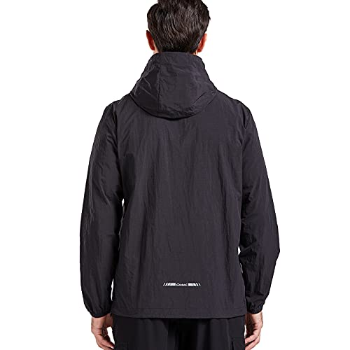 Casei Rain Jackets For Men Waterproof With Hood Packable Windbreaker Cycling Hiking Jackets Rain Coats,(Blackl) #TOP3